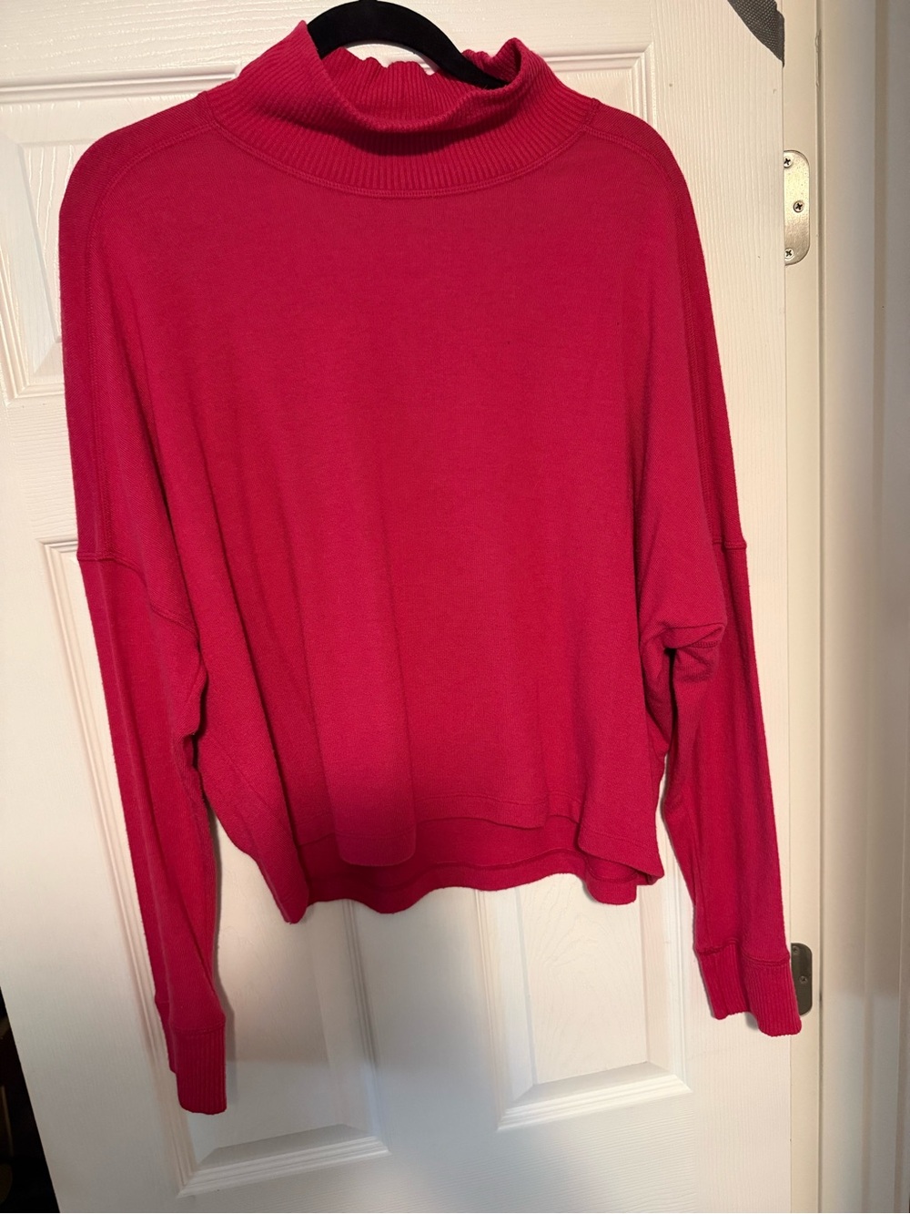 Michael Stars Fuchsia Mock/Turtleneck Lightweight Sweater